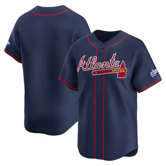 Atlanta Braves Navy 2025 Speedway Classic Alternate Limited Baseball Jersey
