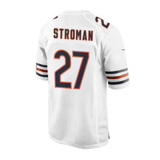 C.Bears #27 Greg Stroman White Game American Football Jerseys
