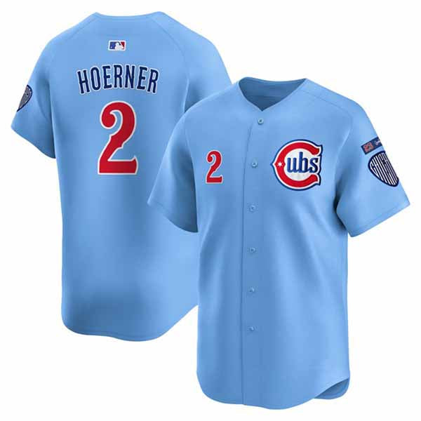 Chicago Cubs #2 Nico Hoerner Blue 'Ryne Sandberg Tribute' Vapor Limited V3 Stitched Baseball Jersey