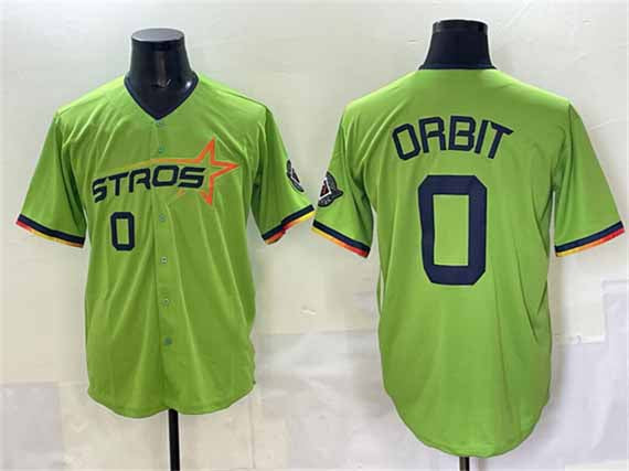 Houston Astros #0 Orbit Green 2025 City Connect Limited Stitched Baseball Jersey