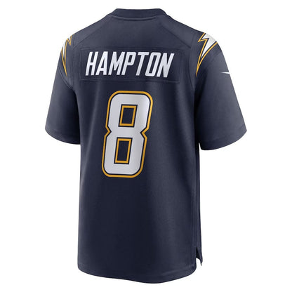 LA.Chargers #8 Omarion Hampton Navy Alternate Super Chargers Game Player American Football Jerseys