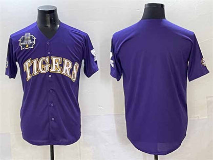 L.Tigers Blank Purple 2025 World Series Stitched Baseball American College Jerseys