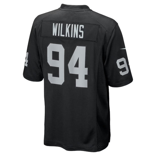 LV.Raiders #94 Christian Wilkins Black Team Game American Football Jerseys