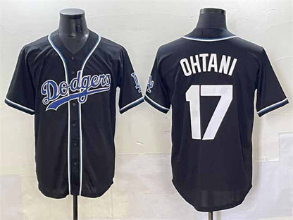 Los Angeles Dodgers #17 Shohei Ohtani Black Fashion Stitched Baseball Jersey