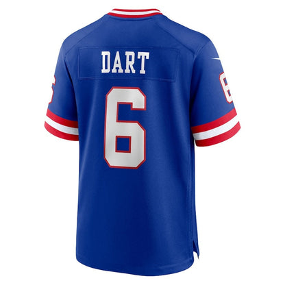 NY.Giants #6 Jaxson Dart Royal Alternate 2 Classic Game Stitched American Football Jerseys