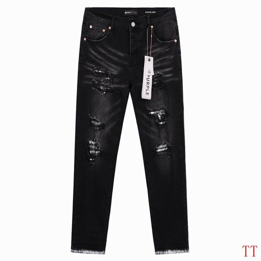 Men's Purple Fashionable Casual Jeans Pants Size 28-38