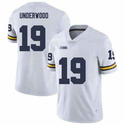 M.Wolverines #19 Bryce Underwood White Stitched American College Jerseys