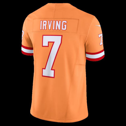 TB.Buccaneers #7 Bucky Irving Orange Alternate 2 Throwback Vapor F.U.S.E. Limited American Football Jerseys