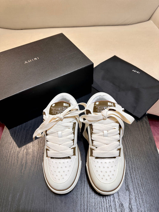 Men's Amiri Premium Leather Platform Mesh Shoes