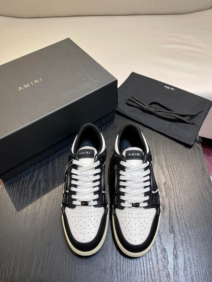 Amiri Leather Low-Top Fashion Sneakers - Casual Sports Shoes