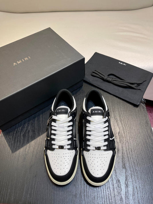 Amiri Leather Low-Top Fashion Sneakers - Casual Sports Shoes