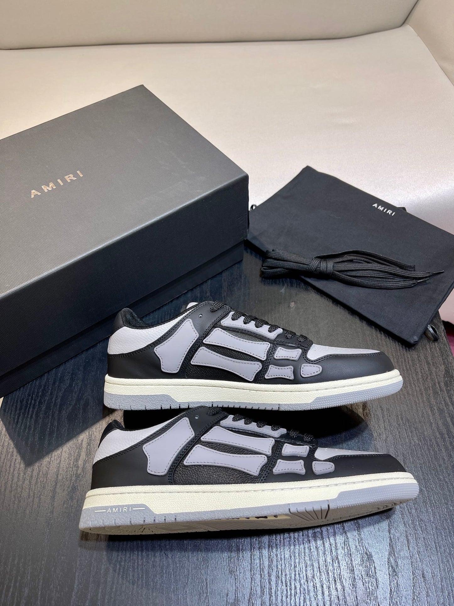 Amiri Leather Low-Top Fashion Sneakers - Casual Sports Shoes