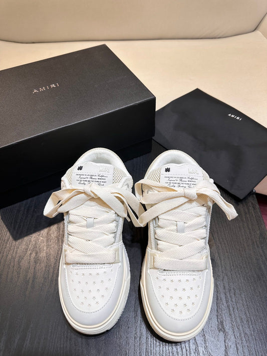 Men's Amiri Premium Leather Platform Mesh Shoes