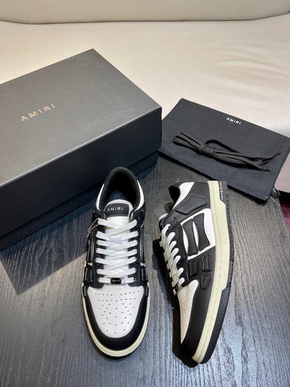 Amiri Leather Low-Top Fashion Sneakers - Casual Sports Shoes