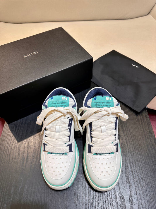 Men's Amiri Premium Leather Platform Mesh Shoes