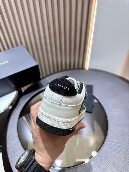 Amiri Leather Low-Top Fashion Sneakers - Casual Sports Shoes